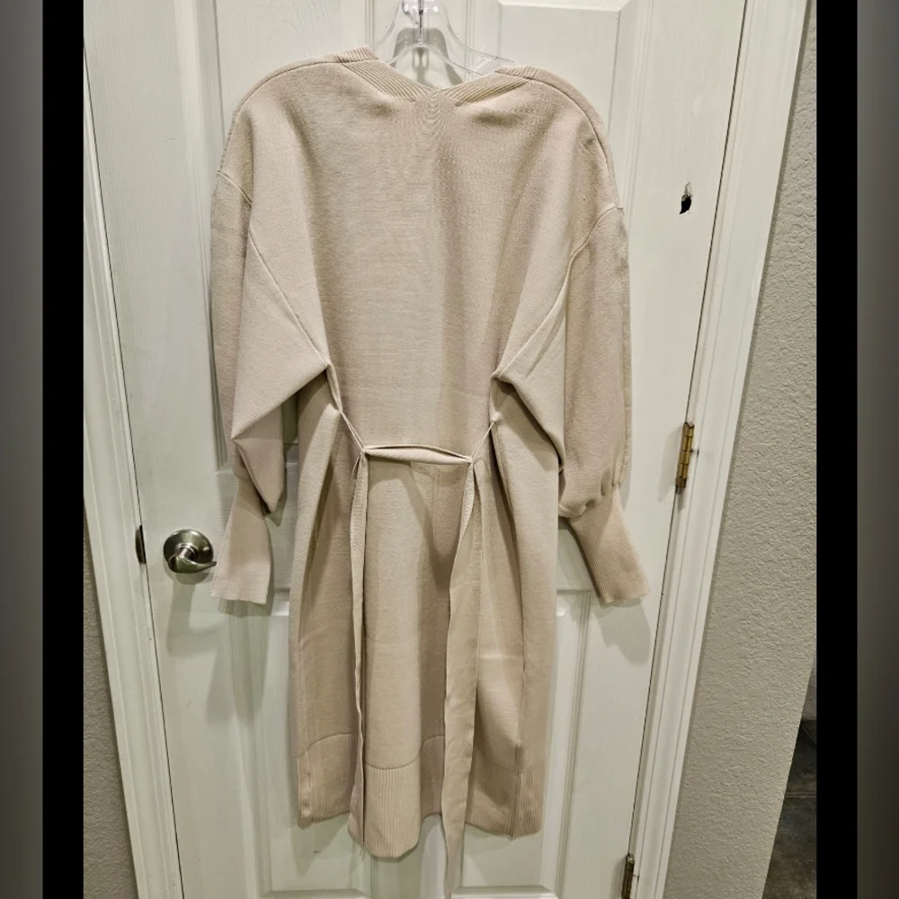 NWT Express Cream Belted Cardigan XS - Picture 8 of 9
